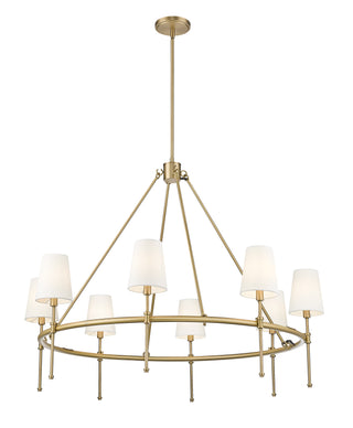 Adorra 40" Wide 8-Light Chandelier - Vintage Brass