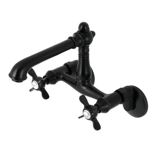 Essex Wall Mount Kitchen Faucet in Matte Black
