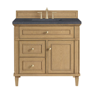 36 Inch Lorelai Freestanding Vanity in Light Natural Oak / Charcoal Soapstone Top