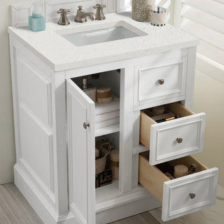 31.25 Inch De Soto Freestanding Vanity in Bright White / Lime Delight Top