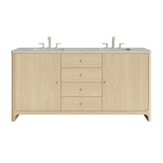 72 Inch Gracyn Freestanding Vanity in Coastal Driftwood / Victorian Silver Top