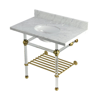 Templeton 36 Inch Console Sink in Carrara Marble