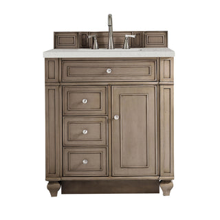 30 Inch Bristol Freestanding Vanity in Whitewashed Walnut / Lime Delight Top