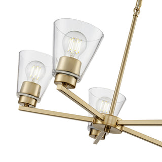 Strayhan 24" 5-Light Chandelier - Modern Gold