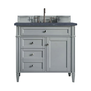 36 Inch Brittany Freestanding Vanity in Urban Gray / Charcoal Soapstone Top