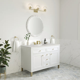 48 Inch Chicago Freestanding Vanity in Glossy White / Lime Delight Top