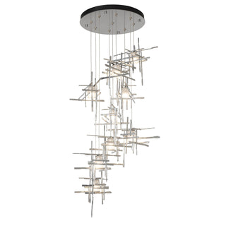 Tura 9-Light Frosted Glass Round Pendant