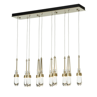 Link 10-Light Clear Glass Rectangular Pendant