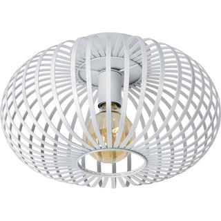 White Ceiling Light with Iron Shade