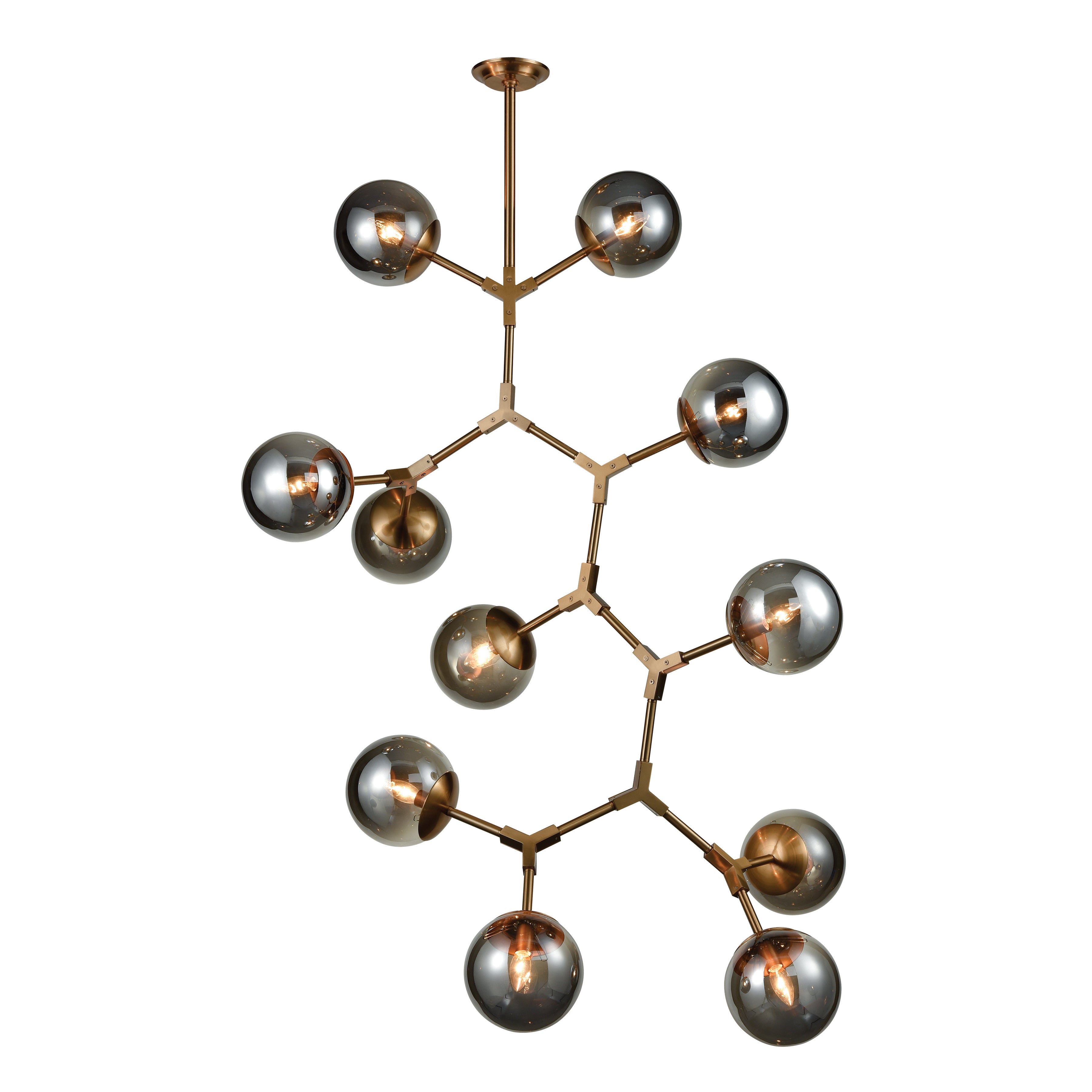Synapse 35'' Wide Chandelier - Aged Brass